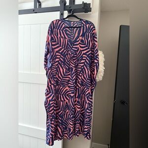 Pink and Blue Zebra Print Kaftan